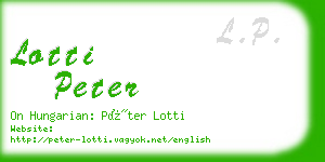 lotti peter business card